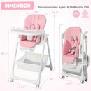 Convertible Infant Dining Chair with 5 Backrest and 3 Footrest Positions by LJGDeals