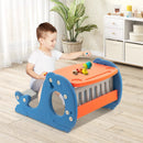 Convertible Kids Activity Table Set Toddler Easel with Erasable Whiteboard-Blue by DirectDeals