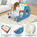 Convertible Kids Activity Table Set Toddler Easel with Erasable Whiteboard-Blue by DirectDeals