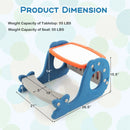 Convertible Kids Activity Table Set Toddler Easel with Erasable Whiteboard-Blue by DirectDeals