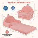Convertible Kids Sofa 2-in-1 Fold out Toddler Couch Chair by LJGDeals