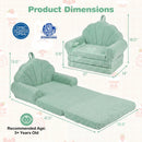 Convertible Kids Sofa 2-in-1 Fold out Toddler Couch Chair