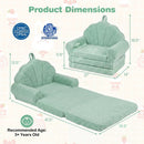 Convertible Kids Sofa 2-in-1 Fold out Toddler Couch Chair by LJGDeals