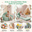 Convertible Kids Sofa 2-in-1 Fold out Toddler Couch Chair