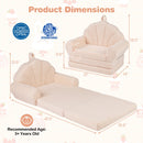 Convertible Kids Sofa 2-in-1 Fold out Toddler Couch Chair