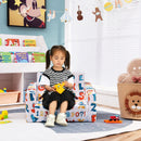 2-in-1 Convertible Kids Sofa with Velvet Fabric by LJGDeals