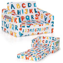 2-in-1 Convertible Kids Sofa with Velvet Fabric by LJGDeals