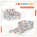 2-in-1 Convertible Kids Sofa with Velvet Fabric by LJGDeals