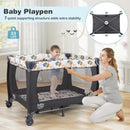 4-in-1 Convertible Portable Baby Playard Newborn Napper with Music and Toys by LJGDeals