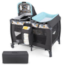 4-in-1 Convertible Portable Baby Playard Newborn Napper with Music and Toys by LJGDeals