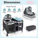 4-in-1 Convertible Portable Baby Playard Newborn Napper with Music and Toys by LJGDeals