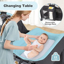 4-in-1 Convertible Portable Baby Playard Newborn Napper with Music and Toys by LJGDeals