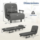 3-in-1 Convertible Sofa Bed with 5-Position Adjustable Backrest and Lumbar Pillow by LJGDeals