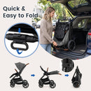 Convertible Baby Stroller with Car Seat Adapters