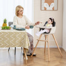 3-in-1 Convertible Wooden High Chair with Cushion by LJGDeals