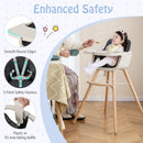 3-in-1 Convertible Wooden High Chair with Cushion