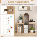Convex Bookshelf 3-Shelf Open Bookcase Room Organizer with Anti-Toppling Device by LJGDeals