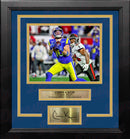 Cooper Kupp Playoff Action Los Angeles Rams 8" x 10" Framed Football Photo with Engraved Autograph by Dynasty Sports & Framing