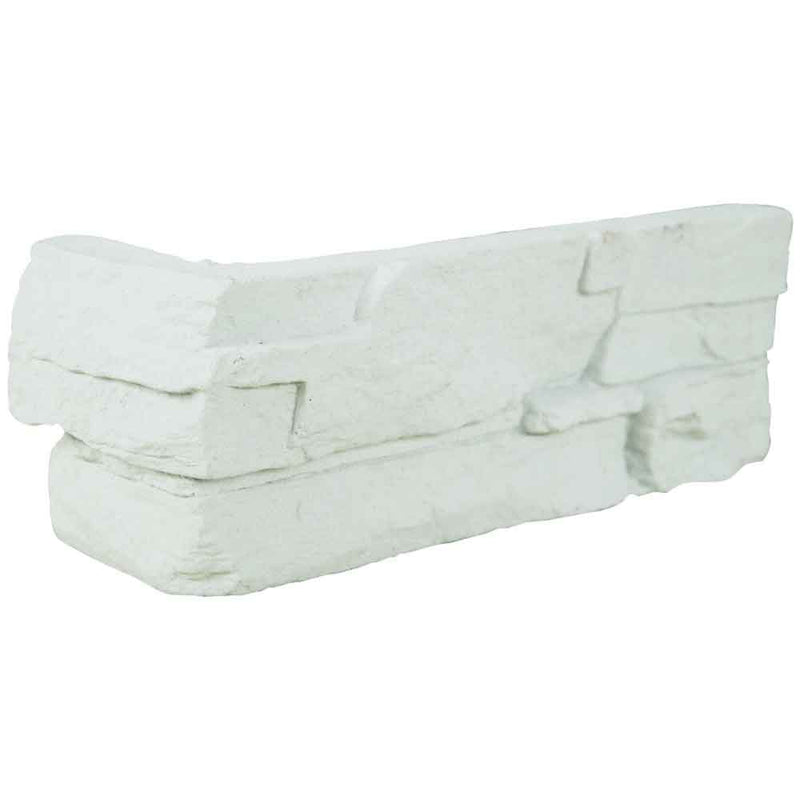 Copen snow corner stacked stone 9x195 natural manufactured stone LPNLECOPSNO4COR product shot corner view