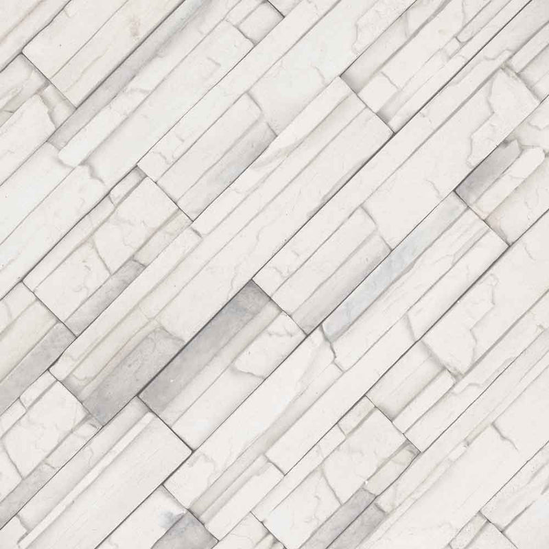 Copen snow stacked stone 9x195 natural manufactured stone LPNLECOPSNO6 product shot angle ledger panel view