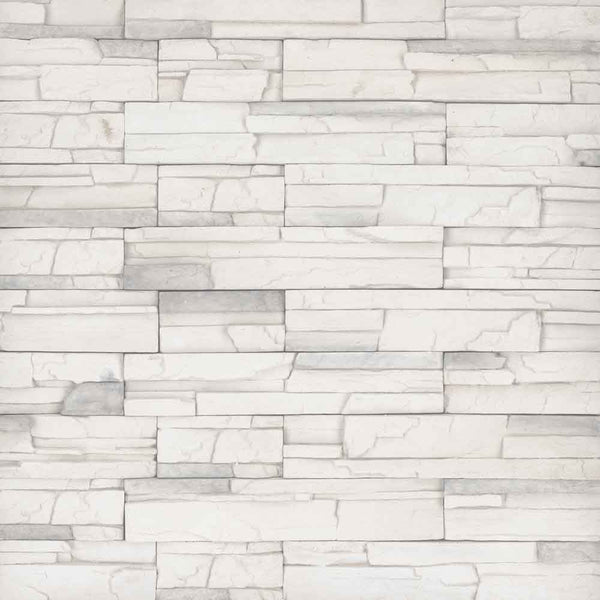 Copen snow stacked stone 9x195 natural manufactured stone LPNLECOPSNO6 product shot top ledger panel view
