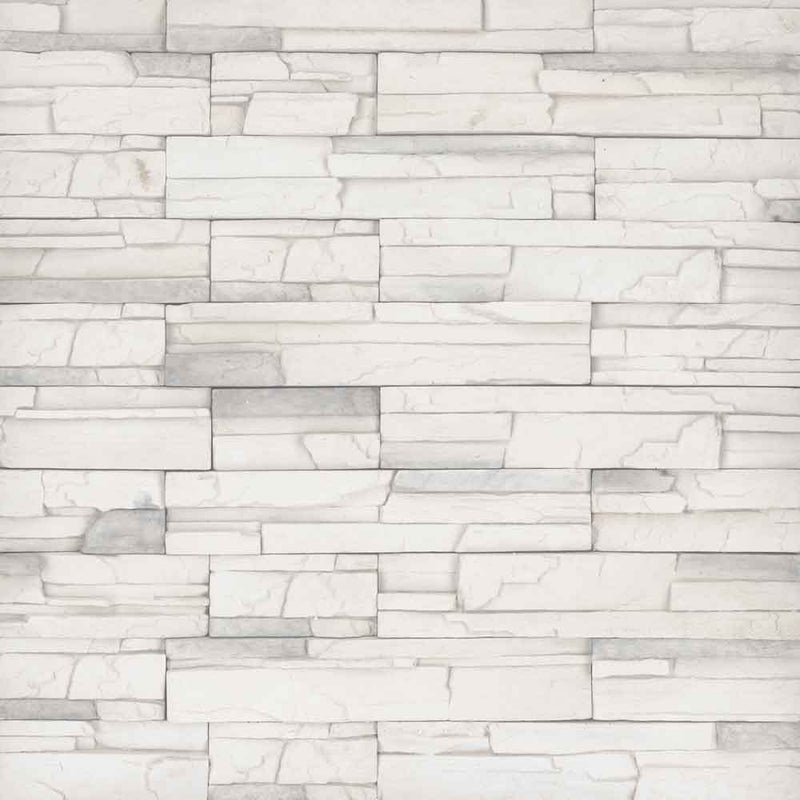 Copen snow stacked stone 9x195 natural manufactured stone LPNLECOPSNO6 product shot top ledger panel view 