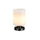 Minimalist Cylindrical Alabaster Table Lamp