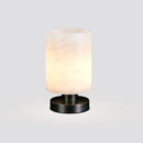 Minimalist Cylindrical Alabaster Table Lamp