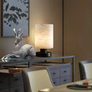 Minimalist Cylindrical Alabaster Table Lamp