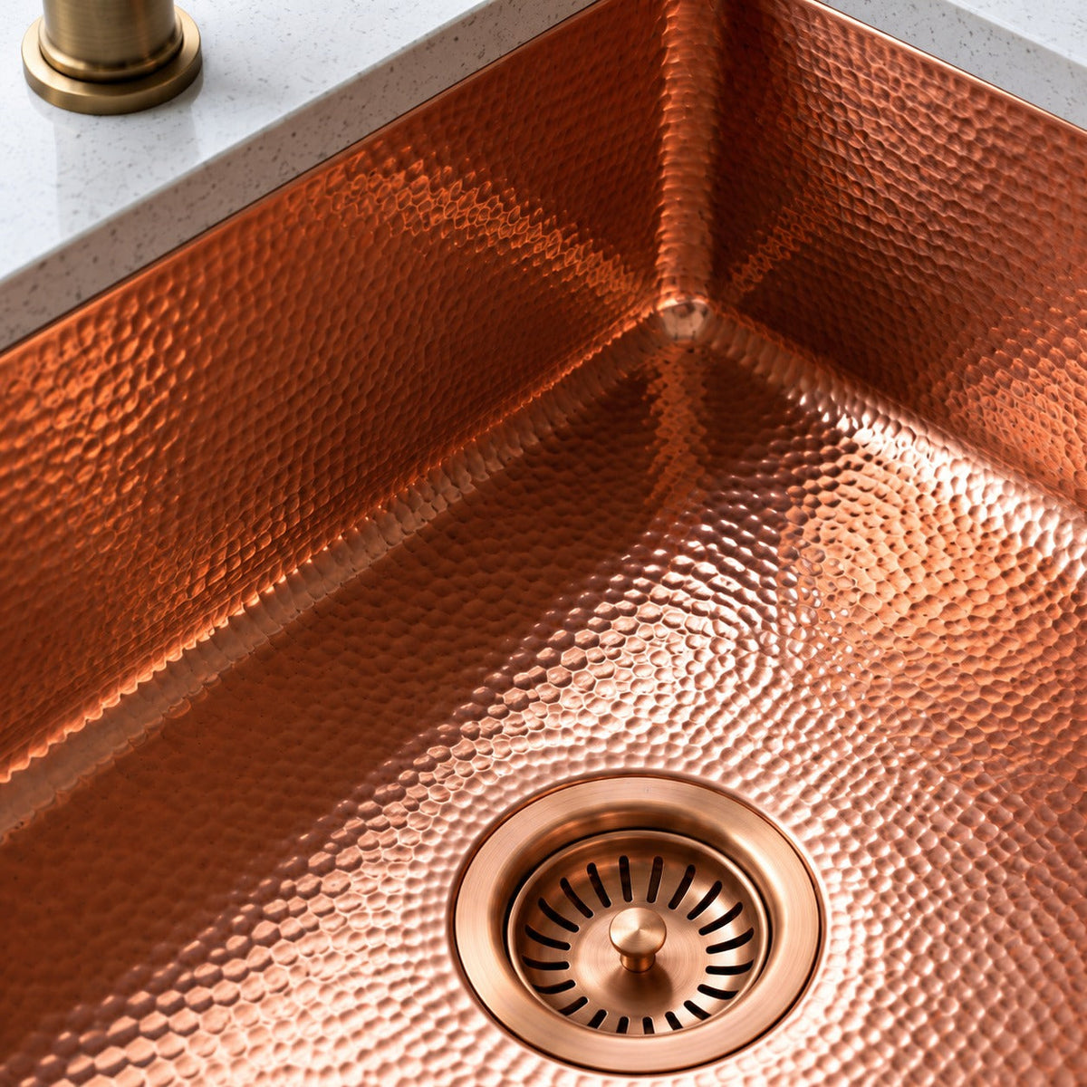 Copper Kitchen Sink - Hammered Island sink, photo 5 of 8