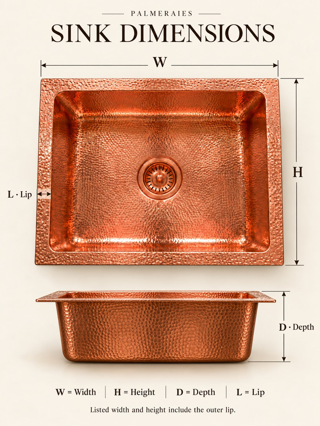 Copper Kitchen Sink - Hammered Island sink, photo 8 of 8