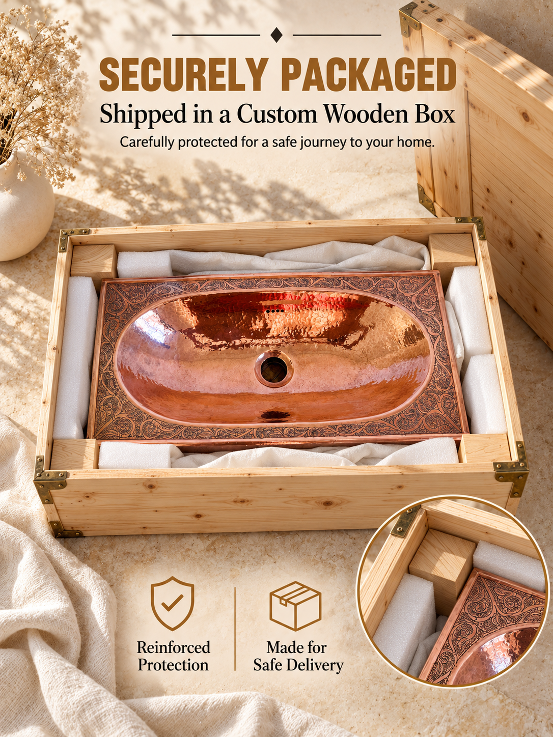 Copper Oval Drop-in Sink, photo 6 of 9