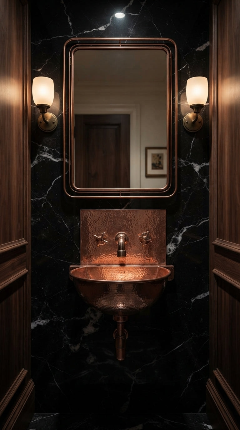 Copper Wall Mount Sink With Faucet, photo 3 of 7