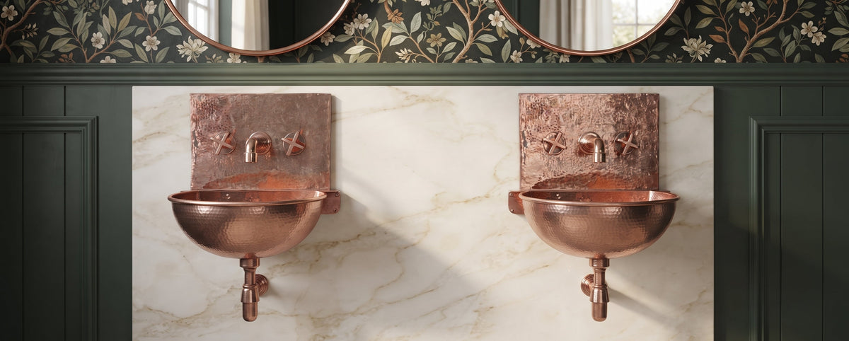 Copper Wall Mount Sink With Faucet, photo 2 of 7