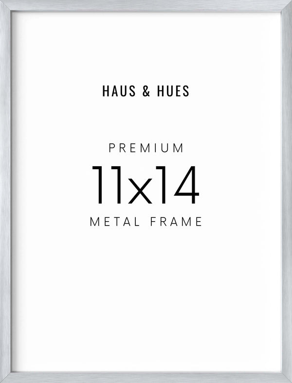 11x14 in, Set of 4, Silver Aluminum