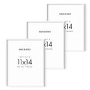 11x14 in, Set of 3, White Aluminum