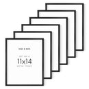 11x14 in, Set of 6, Black Aluminum