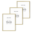 12x16 in, Set of 3, Gold Aluminum by Haus and Hues