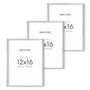 12x16 in, Set of 3, Silver Aluminum