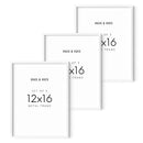 12x16 in, Set of 3, White Aluminum