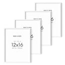 12x16 in, Set of 4, White Aluminum