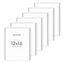 12x16 in, Set of 6, White Aluminum