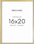 16x20 in, Set of 6, Gold Aluminum