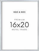 16x20 in, Set of 3, Silver Aluminum