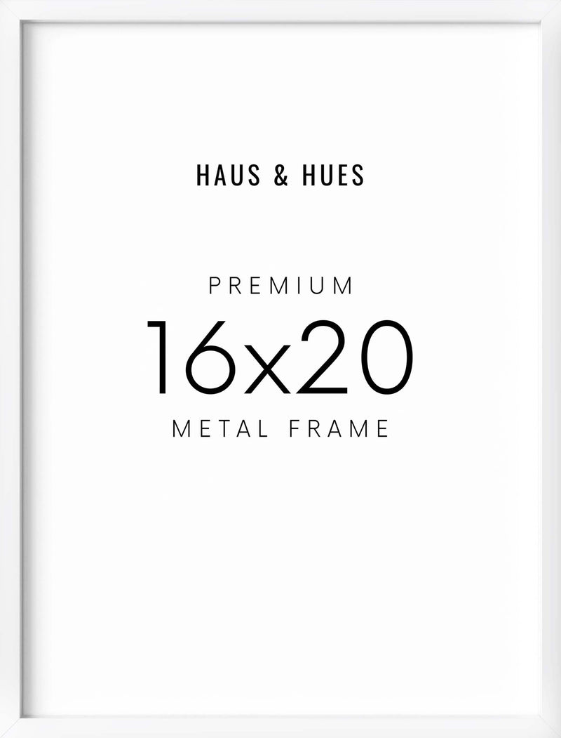 16x20 in, Set of 6, White Aluminum