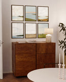 16x20 in, Set of 6, Walnut Oak Frame