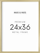 24x36 in, Set of 4, Gold Aluminum