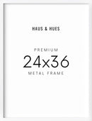 24x36 in, Set of 6, White Aluminum