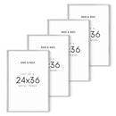 24x36 in, Set of 4, Silver Aluminum by Haus and Hues