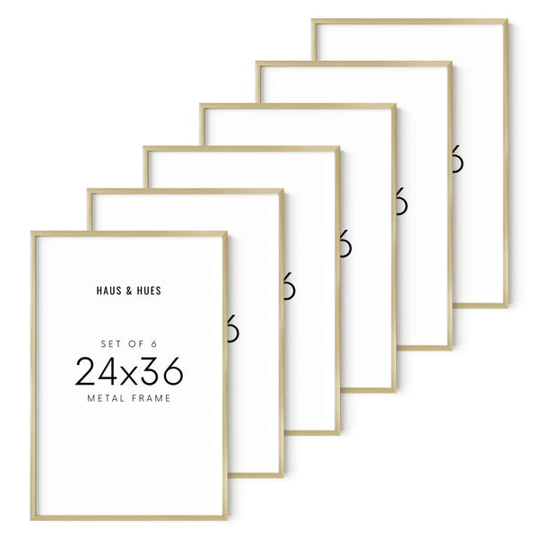 24x36 in, Set of 6, Gold Aluminum, photo 2 of 4